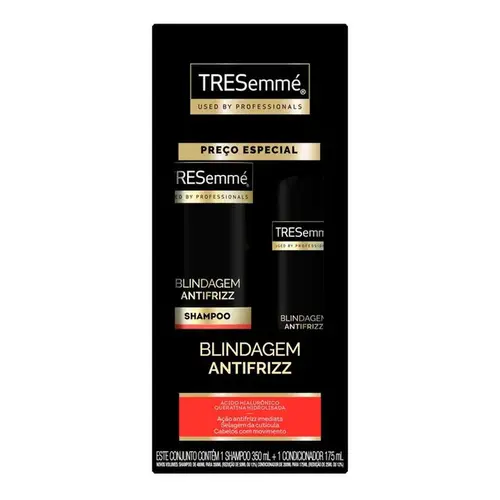 Kit Tresemmé Shampoo Blindagem Antifrizz Condicionador 350ml + 175ml