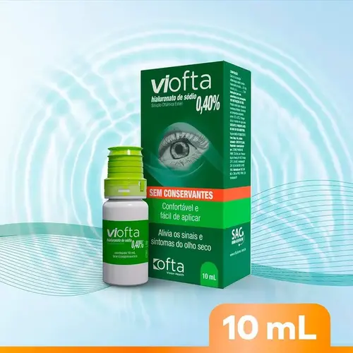 ViOfta 0,40% 10ml - Lubrificante Oftálmico - Legrand