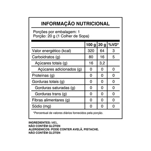 Mel Puro de Abelha Beeoz Flor de Laranjeira Pote 300g