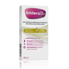 Vitamina D - Addera D3 1.000UI - 30 Cápsulas Moles