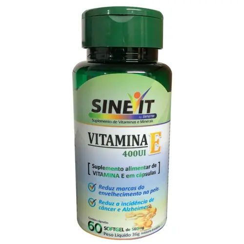 Vitamina E Sinevit Antioxidante 400UI 60 Cápsulas