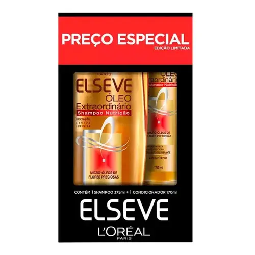 Kit Elseve Óleo Extraordinário Shampoo 375ml + Condicionador 170ml - L'Oréal Paris