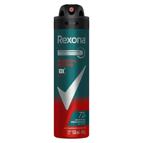 Desodorante Rexona Men Antibacterial Protection Aerosol Masculino 150ml