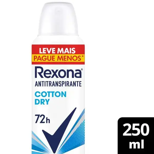 Desodorante Rexona Cotton Dry Aerosol Feminino 250ml