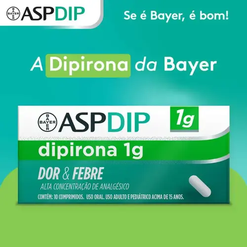 Aspdip - Dipirona 1g 10 Comprimidos
