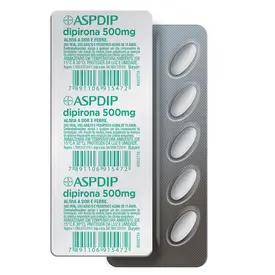 Aspdip - Dipirona 500mg 10 Comprimidos