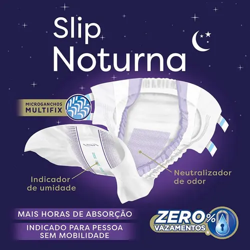 Fralda Geriatrica Tena Slip Noturna G Unissex 16 Unidades