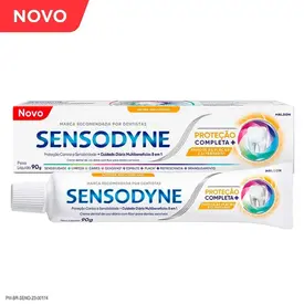 Creme Dental Sensodyne Proteção Completa+ Anti-Tártaro com Flúor 8 em 1 90g
