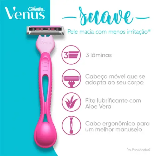 Aparelho de Depilação Gillette Venus Suave 4 Unidades