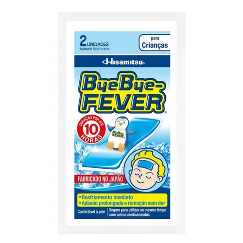 Adesivo para Alívio Da Febre Bye Bye Fever Crianças - 2 Unidades