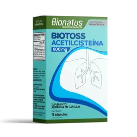 Biotoss Acetilcisteína 600mg 15 Cápsulas - Bionatus