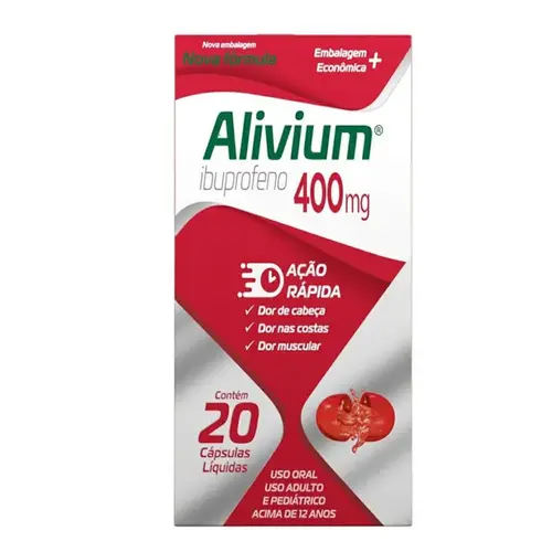 Alivium 400mg 20 Cápsulas Gel