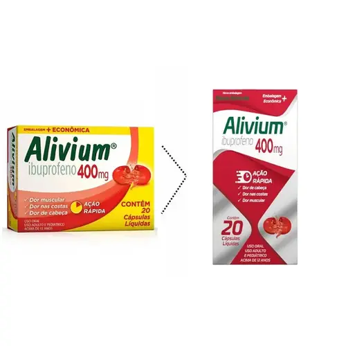 Alivium 400mg 20 Cápsulas Gel