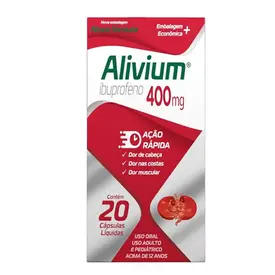 Alivium 400mg 20 Cápsulas Gel