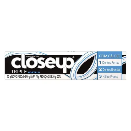 Creme Dental Close Up Tripla Proteção Hortelã 70g