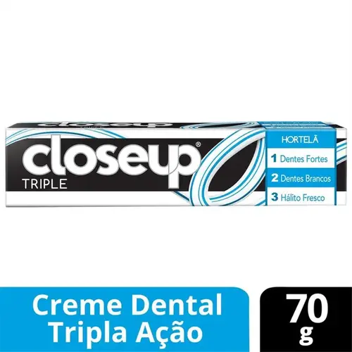 Creme Dental Close Up Tripla Proteção Hortelã 70g