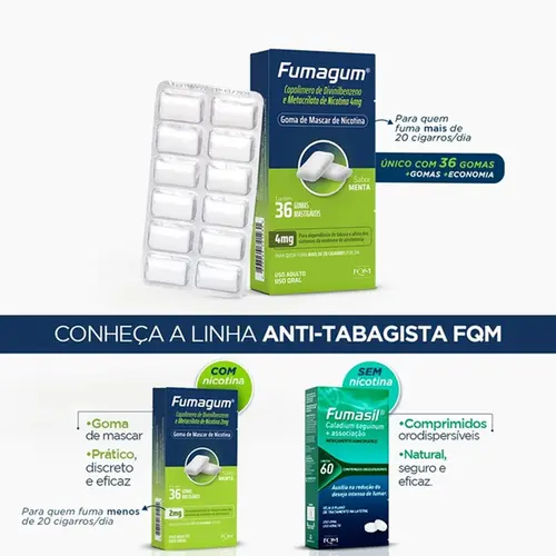 Fumagum 4mg Menta 36 Gomas