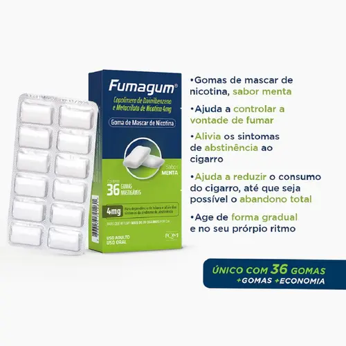 Fumagum 4mg Menta 36 Gomas