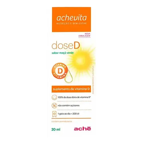 Vitamina D - Dose D 200UI Sabor Maçã Verde 20ml