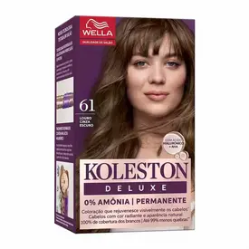 Tinta de Cabelo Koleston Deluxe 61 Louro Cinza Escuro Sem Amônia