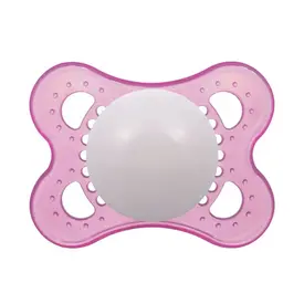 Chupeta MAM Original Rosa SkinSoft Bico Simétrico Nº1 0-6 Meses - 1 Unidade