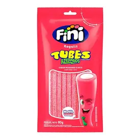 Bala Fini Tubes Morango Cítrico 80g