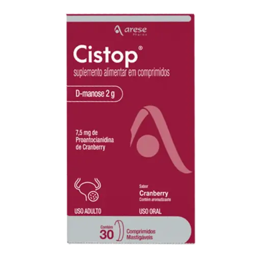 Suplemento Alimentar Cistop 30 Comprimidos Mastigáveis