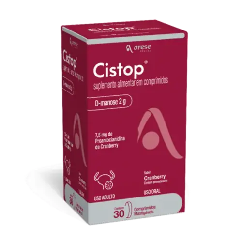 Suplemento Alimentar Cistop 30 Comprimidos Mastigáveis