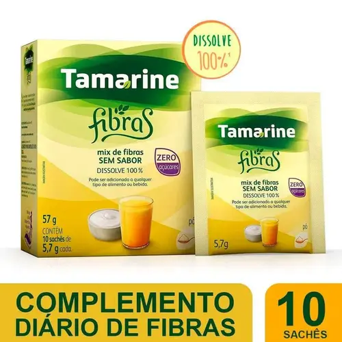 Tamarine Fibras em Pó - Sem Sabor - 10 Sachês