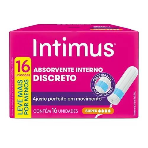 Absorvente Interno Intimus Super 16 Unidades