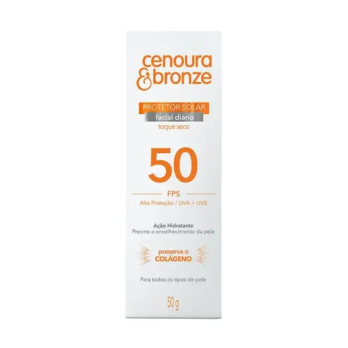 Protetor Solar Facial Cenoura & Bronze FPS50 50g
