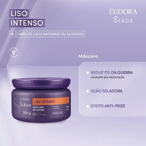Máscara Capilar Siàge Celadora Liso Intenso 250g