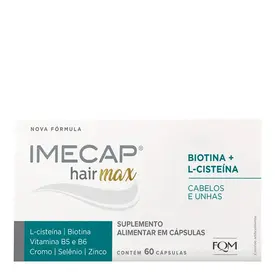 Suplemento Alimentar Imecap Hair Max Cabelos e Unhas FQM 60 Cápsulas