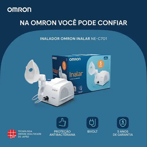 Inalador Nebulizador Compressor Inalar Compact Ne-C701 - Omron