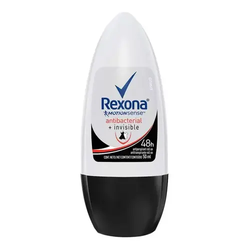 Desodorante Rexona Antibacterial Invisible Roll On Feminino 50ml