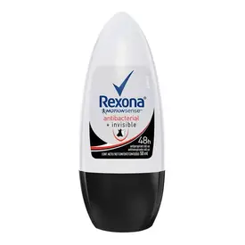 Desodorante Rexona Antibacterial Invisible Roll On Feminino 50ml