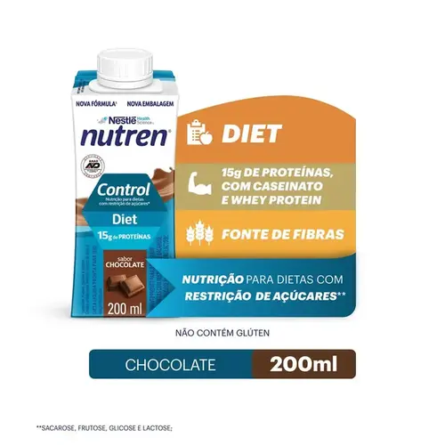 Complemento Alimentar Nutren Control Chocolate Diet Zero Lactose 200ml
