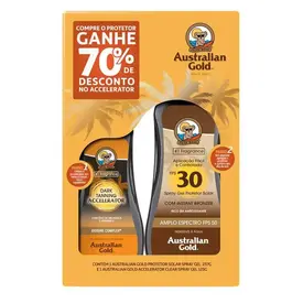 Kit Australian Gold Protetor Solar FPS30 200g + Bronzeador Dark Tanning 125ml