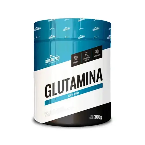 Glutamina Shark Pro 100% Pura Sabor Neutro 300g