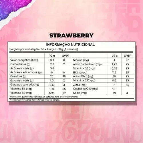 Whey Protein Under Labz 100% Crush Strawbear Morango 900g