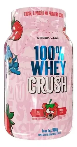 Whey Protein Under Labz 100% Crush Strawbear Morango 900g