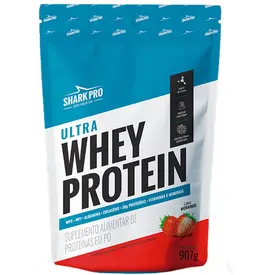 Whey Protein Shark Pro Ultra Whey Sabor Morango Refil 907g