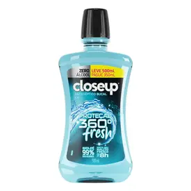 Enxaguante Bucal Close Up Ice Proteção 360° Fresh 500ml