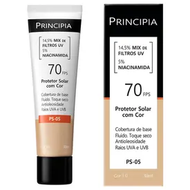 Protetor Solar Facial Principia PS-05 FPS 70 Toque Seco Cor 1.0 30ml