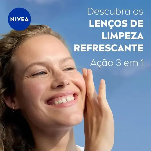 Lenço Demaquilante Nivea 3 Em 1 Ação Refrescante 25 Unidades