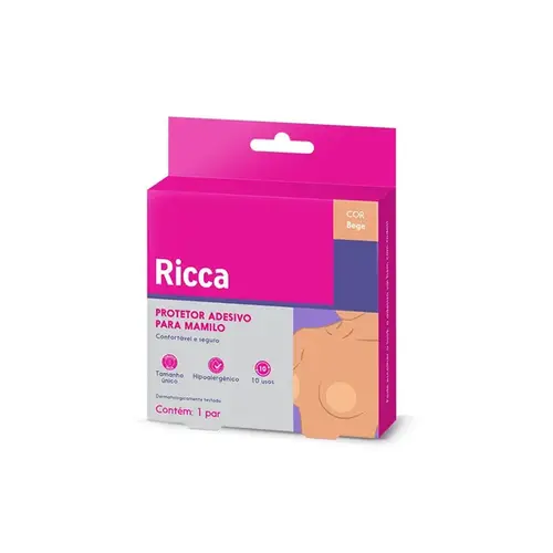 Adesivo Para Proteção De Mamilos Reutilizável Bege Ricca