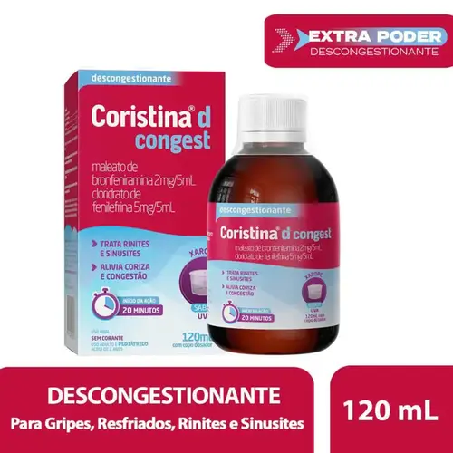 Coristina D Congest Xarope Sabor Uva 120ml