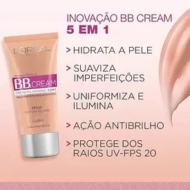 Base L'Oréal Paris BB Cream 5 em 1 - Pele Clara FPS20 - 30ml