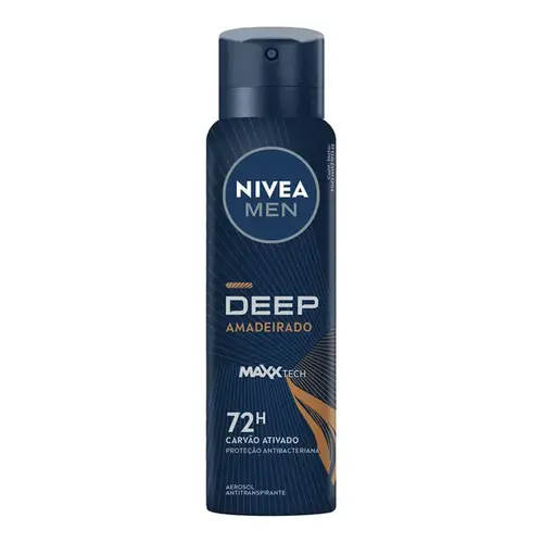 Desodorante Nivea Men Deep Amadeirado Aerosol Masculino 150ml