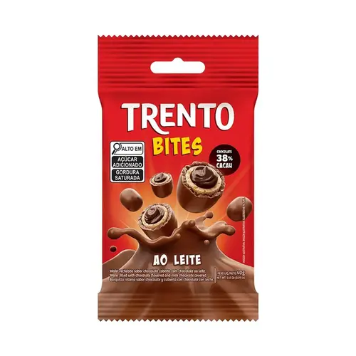 Chocolate Wafer Trento Bites Ao Leite 38% Cacau 40g